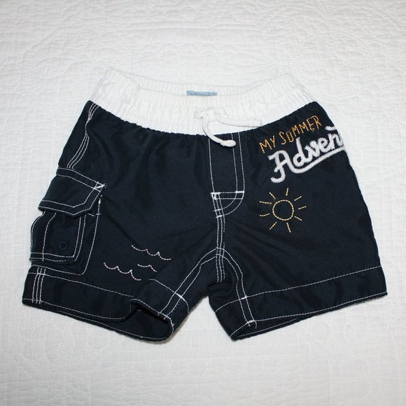3/$20 Baby boy blue swim trunks 6-12 months - Picture 1 of 11